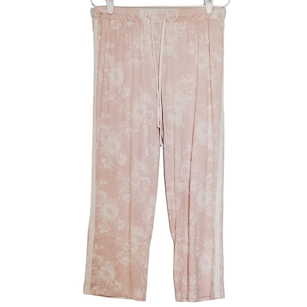 1211 * Lucky Brand Super Soft Floral Pajama Pants Pink White Size S